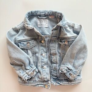 Zara Blue Jean Jacket Classic Style